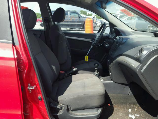 KL1TD56688B046998 - 2008 CHEVROLET AVEO BASE Կարմիր լուսանկար 5