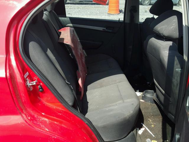 KL1TD56688B046998 - 2008 CHEVROLET AVEO BASE Կարմիր լուսանկար 6