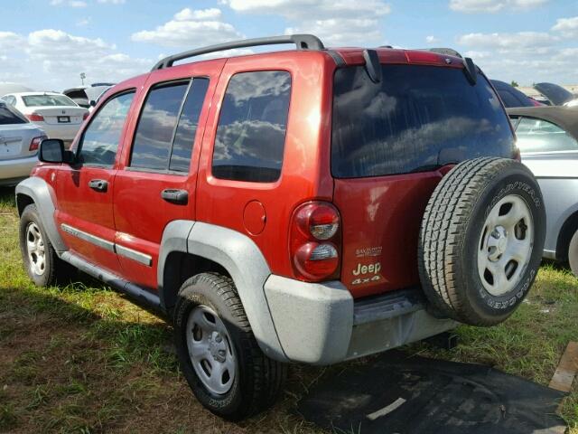 1J4GL48K16W279638 - 2006 JEEP LIBERTY RED photo 3