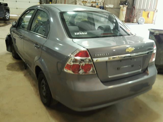 KL1TD56E59B390314 - 2009 CHEVROLET AVEO LS GRAY photo 3