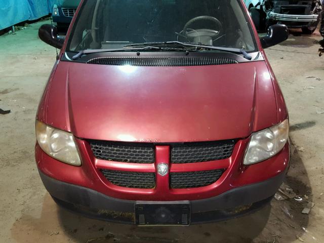 1B4GP25312B662330 - 2002 DODGE CARAVAN SE RED photo 7