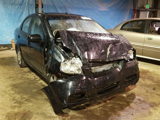 KL1TD5DE8BB198393 - 2011 CHEVROLET AVEO LS BLACK photo 1