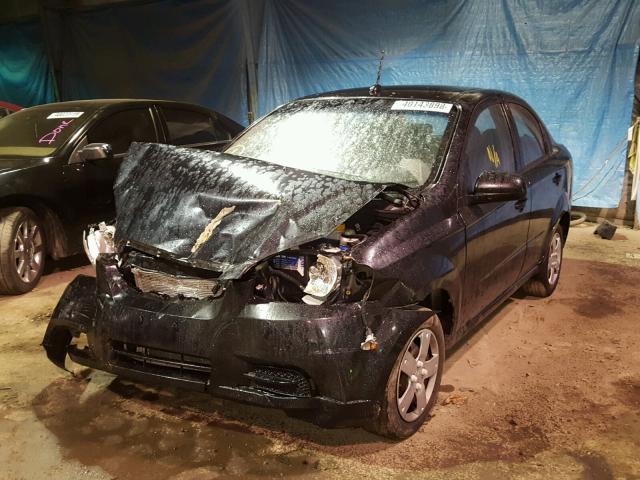 KL1TD5DE8BB198393 - 2011 CHEVROLET AVEO LS BLACK photo 2