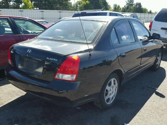 KMHDN45D63U667959 - 2003 HYUNDAI ELANTRA BLACK photo 4