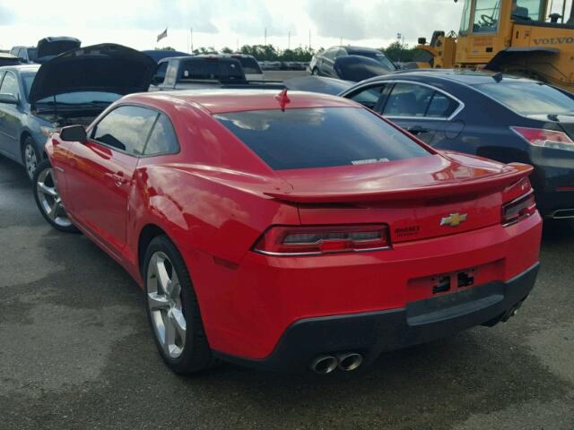 2G1FF1E33F9115670 - 2015 CHEVROLET CAMARO LT RED photo 3