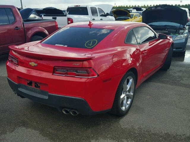 2G1FF1E33F9115670 - 2015 CHEVROLET CAMARO LT RED photo 4