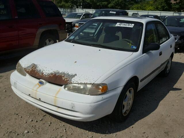 1Y1SK5288XZ409772 - 1999 CHEVROLET GEO PRIZM WHITE photo 2