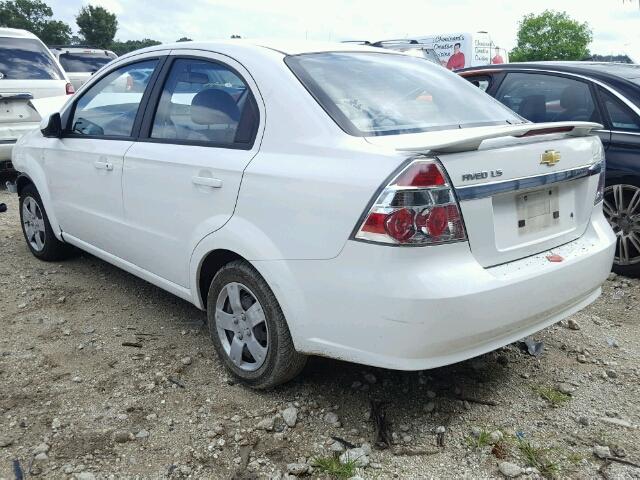 KL1TD56687B127305 - 2007 CHEVROLET AVEO BASE WHITE photo 3