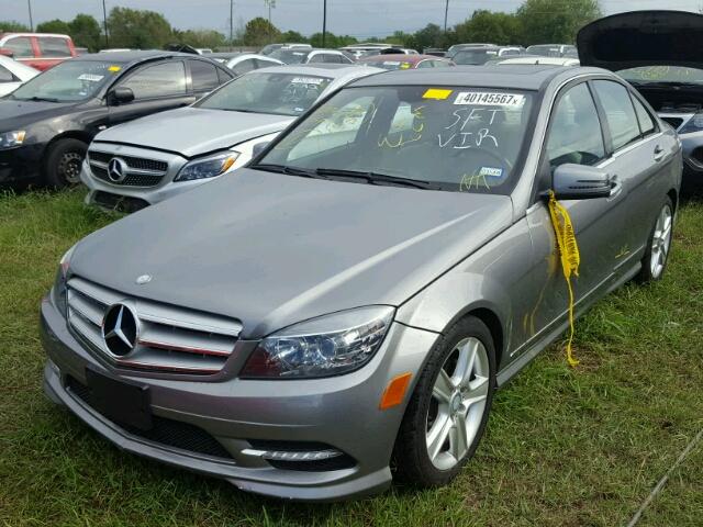 WDDGF5EB6BR154480 - 2011 MERCEDES-BENZ C SILVER photo 2