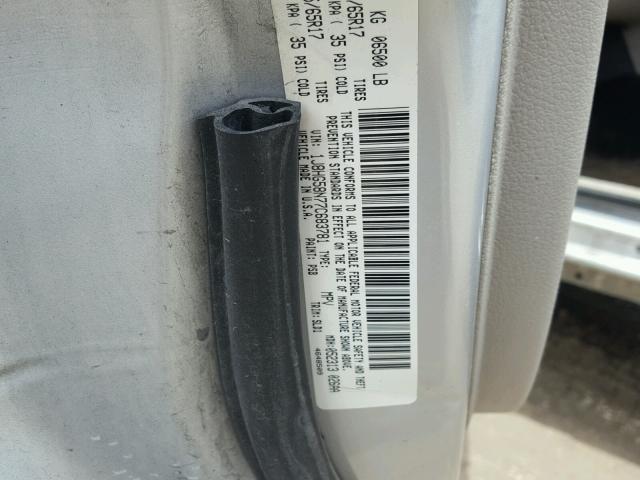 1J8HG58N77C683781 - 2007 JEEP COMMANDER GRAY photo 10