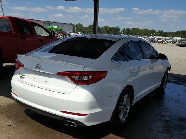 5NPE24AF6HH452916 - 2017 HYUNDAI SONATA SE WHITE photo 4