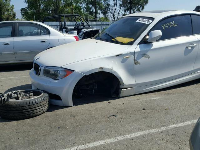 WBAUC9C55DVM13445 - 2013 BMW 135 I WHITE photo 9