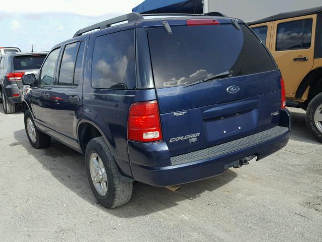 1FMZU73E55UC01089 - 2005 FORD EXPLORER X BLUE photo 3