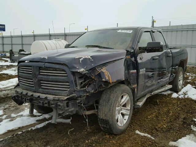 1C6RR7UT4FS556052 - 2015 RAM 1500 SPORT BLUE photo 2