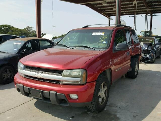 1GNDS13S032234850 - 2003 CHEVROLET TRAILBLAZE MAROON photo 2