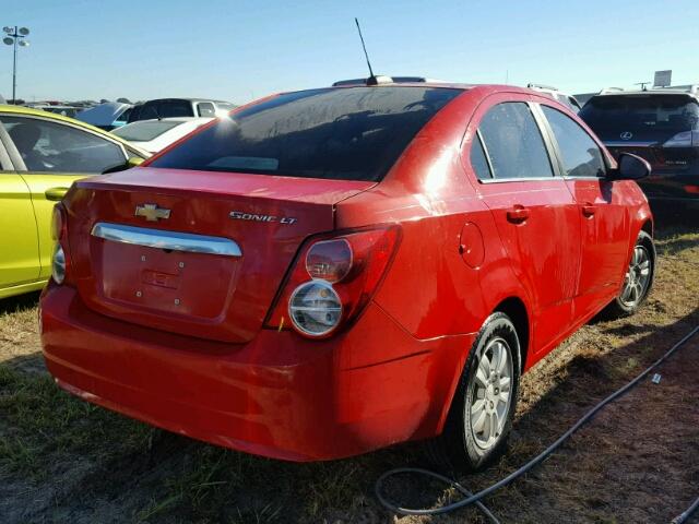 1G1JC5SH7F4165985 - 2015 CHEVROLET SONIC RED photo 4