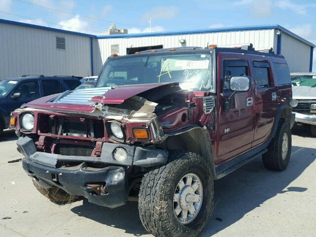 5GRGN23U93H141230 - 2003 HUMMER H2 BURGUNDY photo 2