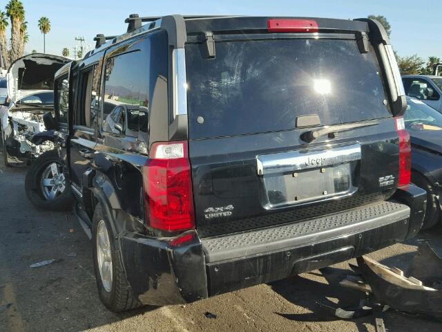 1J8HG58216C301507 - 2006 JEEP COMMANDER BLACK photo 3