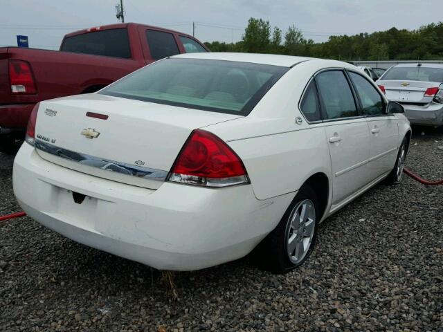 2G1WT55N789128670 - 2008 CHEVROLET IMPALA LT WHITE photo 4