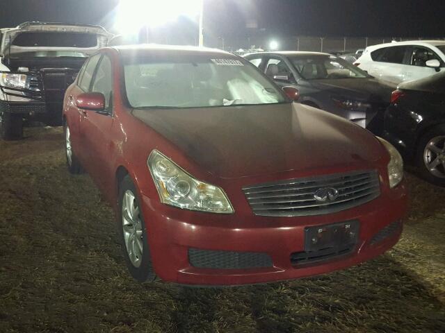 JNKBV61F08M254035 - 2008 INFINITI G35 RED photo 1