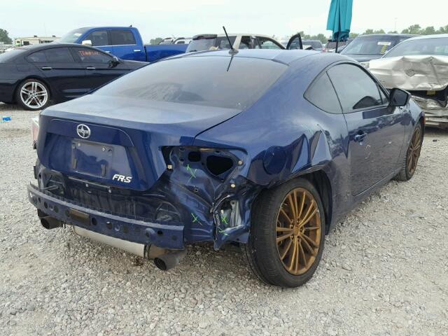 JF1ZNAA11D2724608 - 2013 TOYOTA SCION FR-S BLUE photo 4