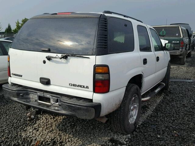 1GNEK13Z35J245450 - 2005 CHEVROLET TAHOE WHITE photo 4