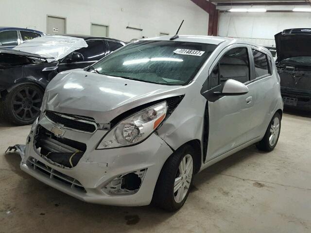 KL8CD6S91DC511200 - 2013 CHEVROLET SPARK 1LT SILVER photo 2