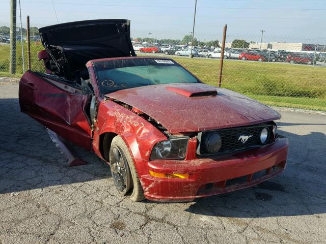 1ZVHT85H365221124 - 2006 FORD MUSTANG RED photo 1