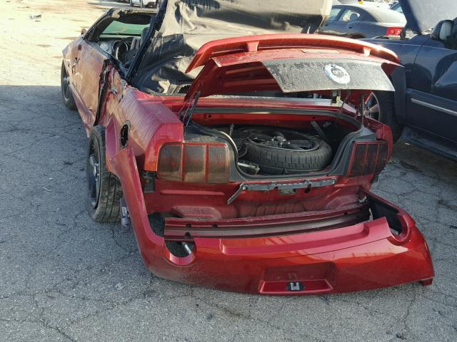 1ZVHT85H365221124 - 2006 FORD MUSTANG RED photo 3