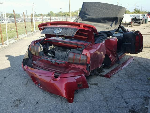 1ZVHT85H365221124 - 2006 FORD MUSTANG RED photo 4