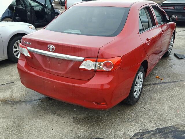 5YFBU4EE8CP063365 - 2012 TOYOTA COROLLA RED photo 4