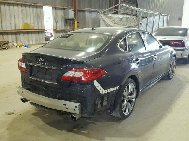 JN1BY1AP8BM322645 - 2011 INFINITI M37 BLUE photo 4