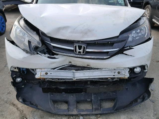 5J6RM4H79EL058256 - 2014 HONDA CR-V EXL WHITE photo 7