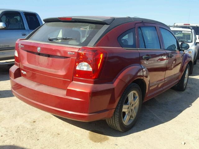 1B3HB48B87D320181 - 2007 DODGE CALIBER SX RED photo 4