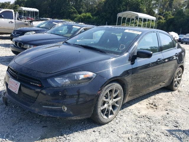 1C3CDFBB2ED790926 - 2014 DODGE DART BLACK photo 2