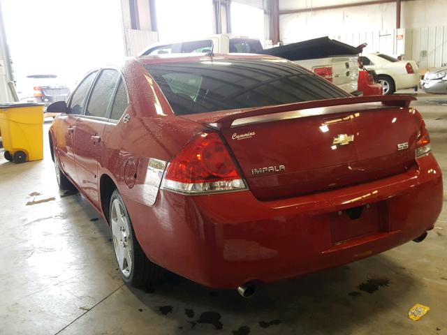 2G1WD58C581257898 - 2008 CHEVROLET IMPALA SUP RED photo 3