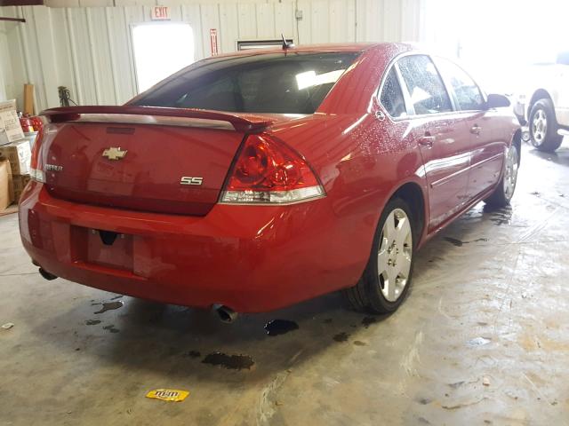 2G1WD58C581257898 - 2008 CHEVROLET IMPALA SUP RED photo 4