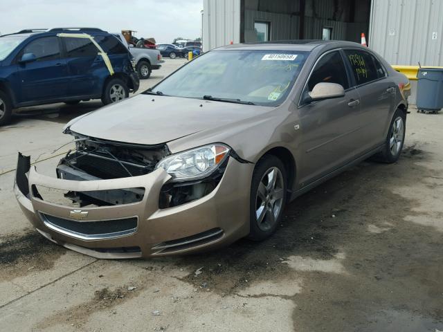 1G1ZH57B08F241966 - 2008 CHEVROLET MALIBU 1LT BROWN photo 2