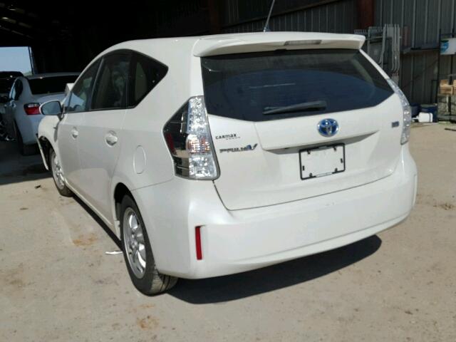 JTDZN3EU0C3109356 - 2012 TOYOTA PRIUS V WHITE photo 3