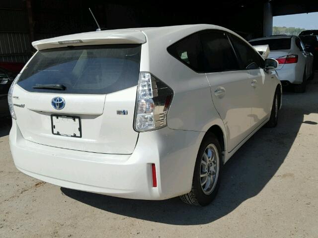 JTDZN3EU0C3109356 - 2012 TOYOTA PRIUS V WHITE photo 4