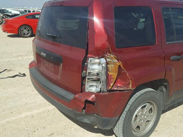 1C4NJPBA1DD191508 - 2013 JEEP PATRIOT SP RED photo 9