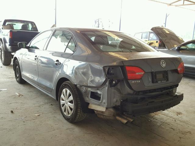3VW2K7AJ6EM289860 - 2014 VOLKSWAGEN JETTA BASE 灰色 照片 3