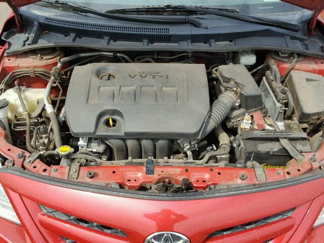 2T1BU4EE9CC828129 - 2012 TOYOTA COROLLA BA RED photo 10