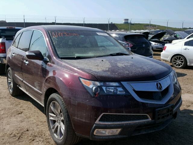 2HNYD2H67CH516202 - 2012 ACURA MDX ADVANC MAROON photo 1