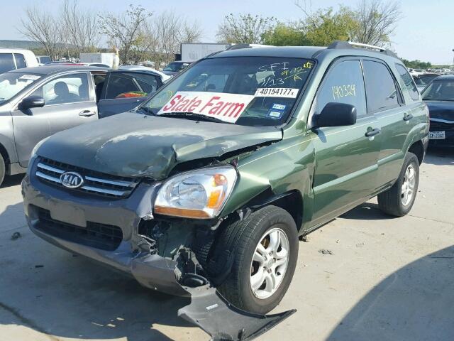 KNDJF723177313224 - 2007 KIA SPORTAGE GREEN photo 2