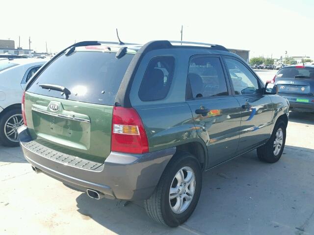 KNDJF723177313224 - 2007 KIA SPORTAGE GREEN photo 4