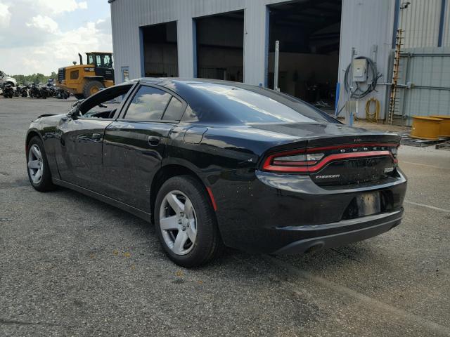 2C3CDXAG7FH902112 - 2015 DODGE CHARGER PO BLACK photo 3