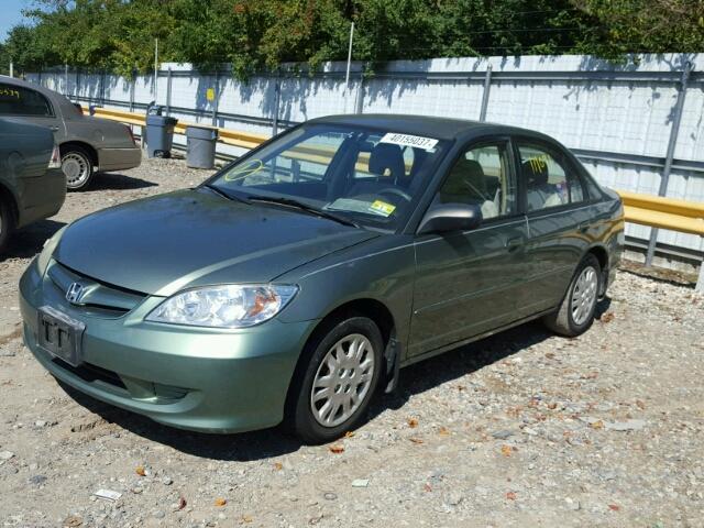 2HGES16654H520313 - 2004 HONDA CIVIC GREEN photo 2