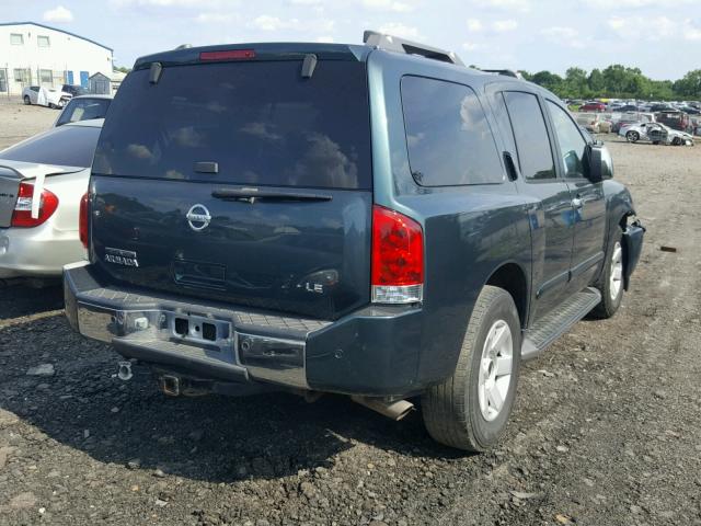 5N1AA08BX4N700118 - 2004 NISSAN ARMADA SE BLUE photo 4