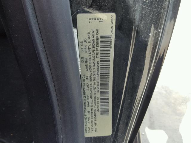 3VWPG31C89M506249 - 2009 VOLKSWAGEN NEW BEETLE 黑色 照片 10